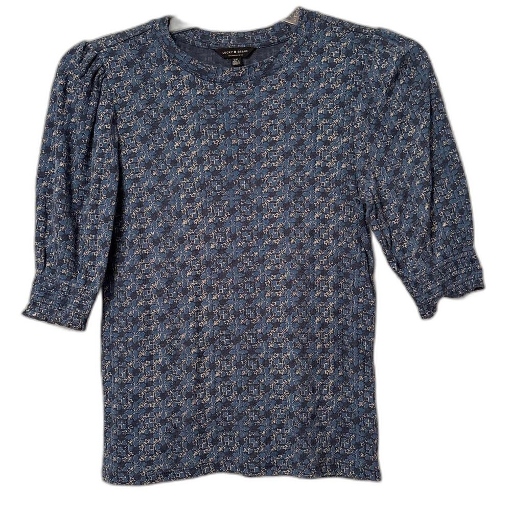 Lucky-brand Women's Blue and Navy Shirt